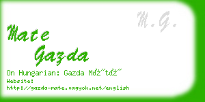 mate gazda business card